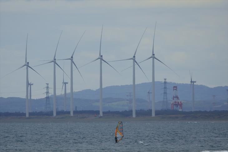 石狩市の風力発電所