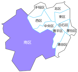 札幌市南区のマップ