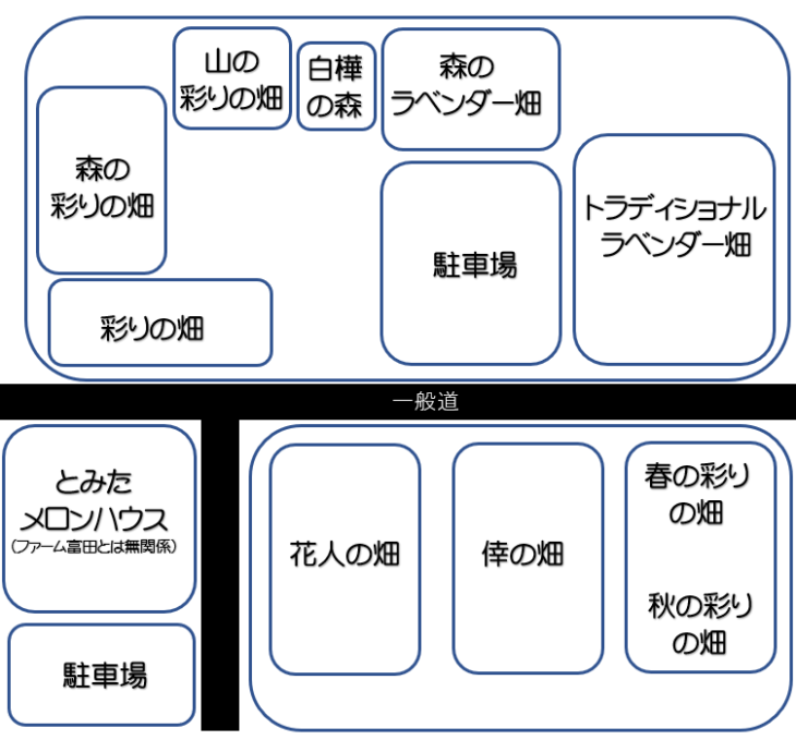 ファーム富田のマップ